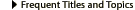 Frequent Titles & Topics